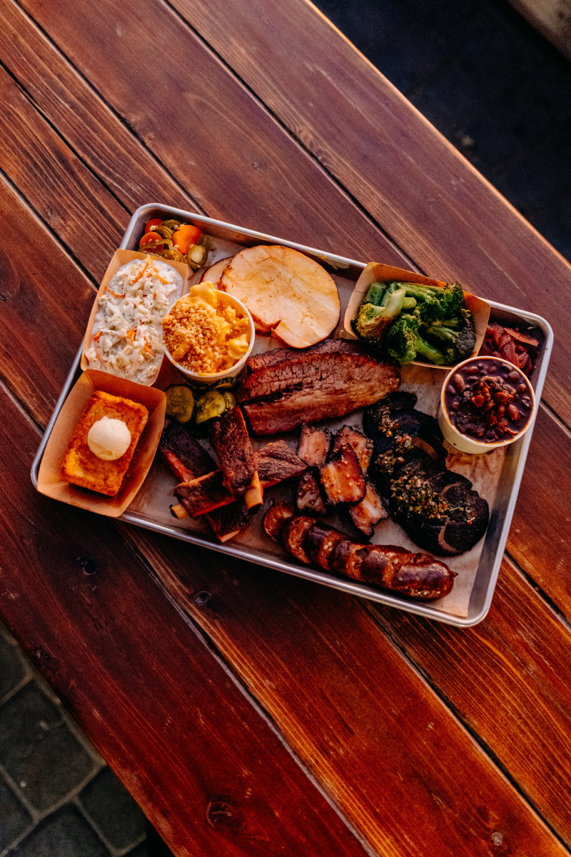 Barbecue ribs and sausage at SoulBelly